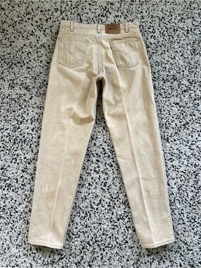 Levi’s Orange Tab 550 Jeans USA Relaxed Fit Tapered Leg Beige Light Brown 34x34